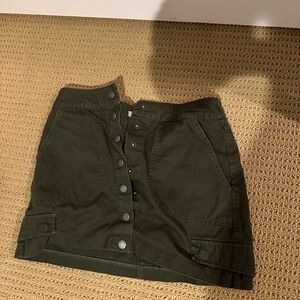 LF Women's Green Button-Up Skirt